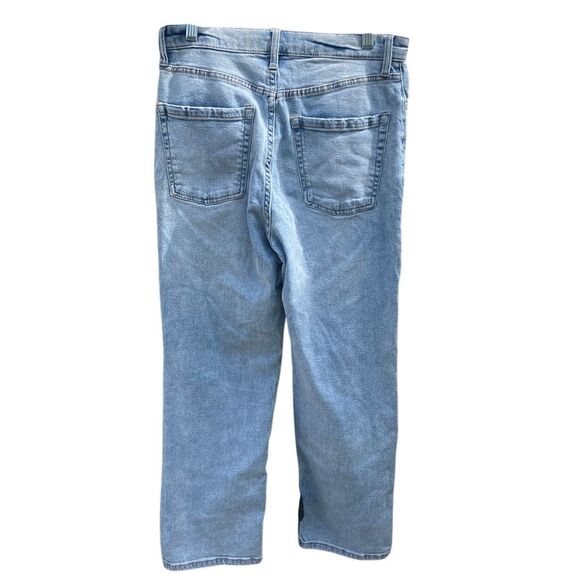 Wild fable “highest rise straight” light wash button fly distressed jeans Sz 4 # - Picture 4 of 7